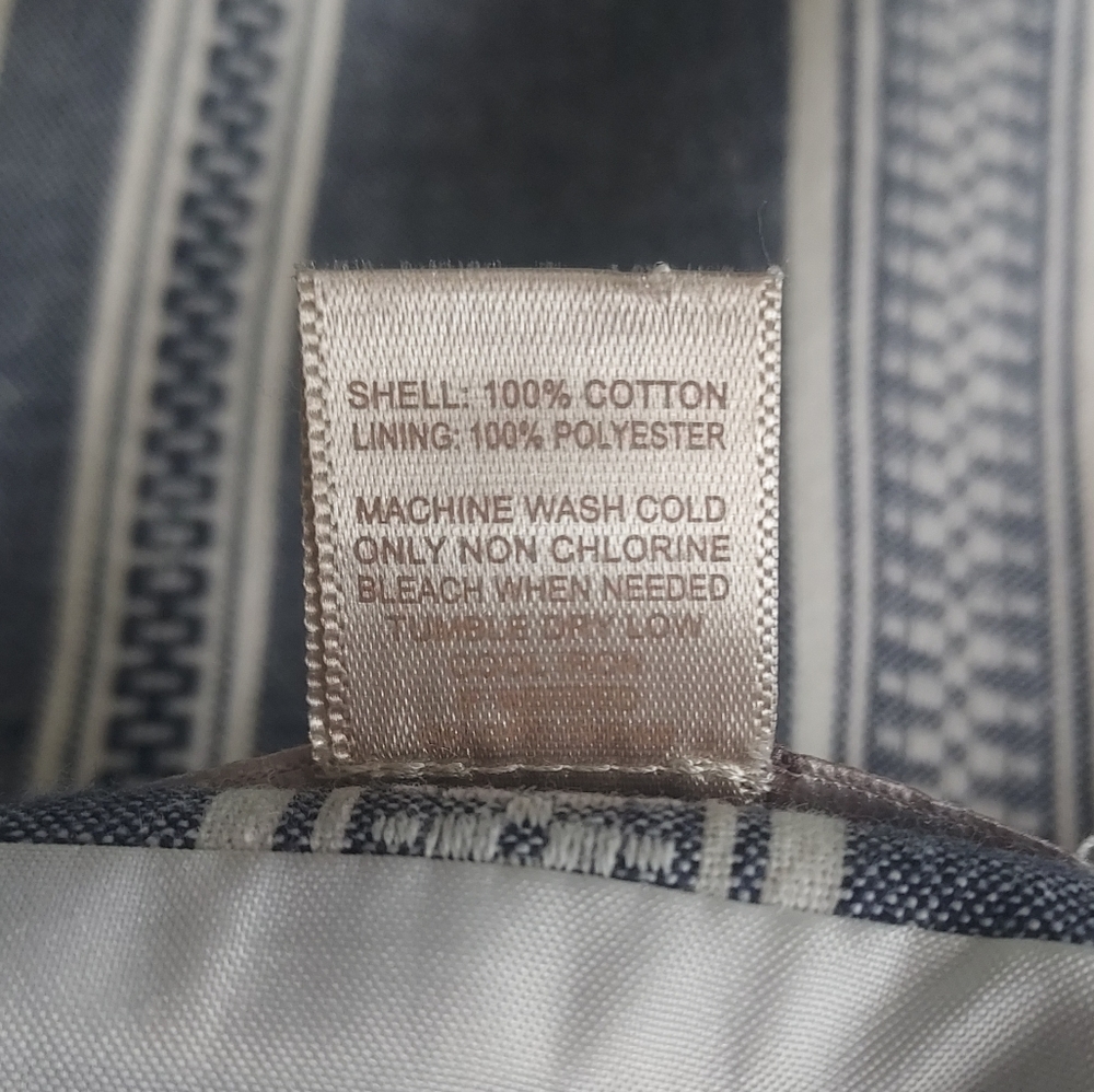Loft, size 12 gray & cream, casual cotton skirt - Picture 8 of 8